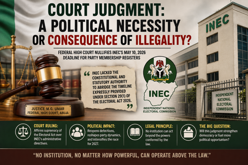 This Court Judgment: A Political Necessity or Consequence of Illegality?