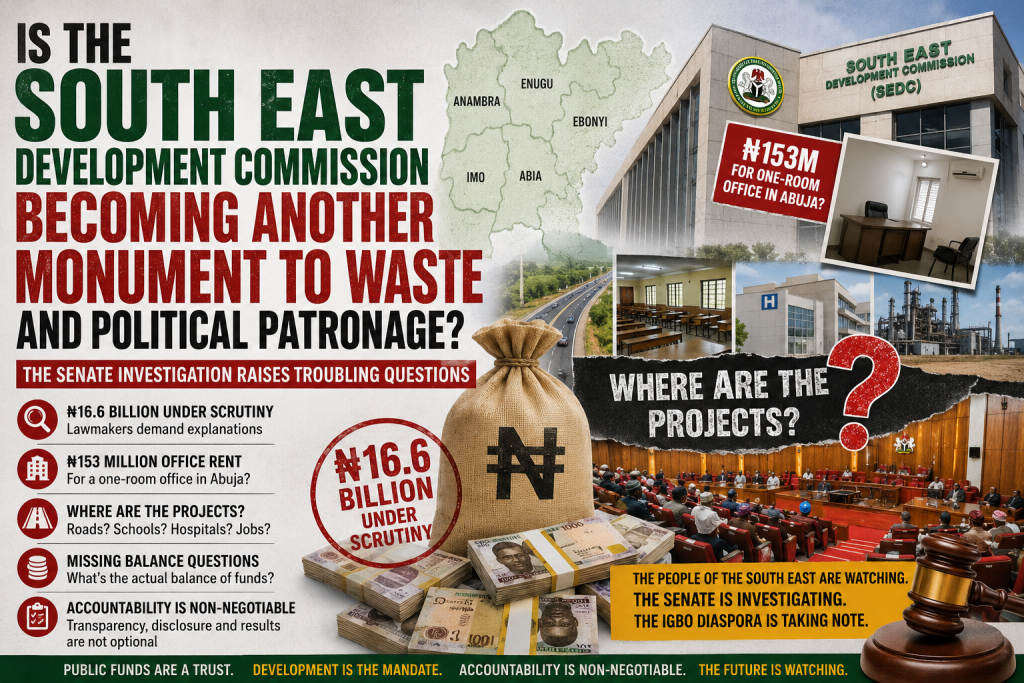 Is the South East Development Commission Becoming Another Monument to Waste and Political Patronage? The Senate Investigation Raises Troubling Questions