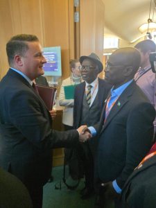 Read more about the article Benue Governor Hyacinth Alia Meets UK Defence Secretary Wes Streeting at Westminster Parliament