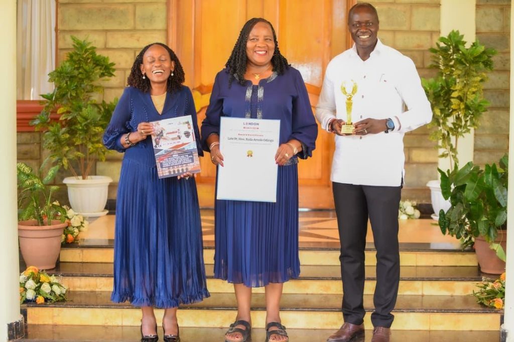 London Political Summit and Awards Presents Posthumous Honour to Raila Odinga’s Widow in Kenya